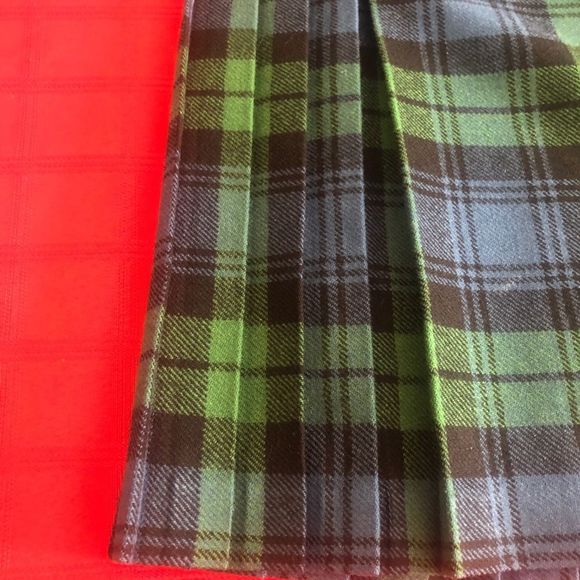 Vintage Mosbrook Authentic Wool Pleated Tartan Plaid Skirt Made in Gr Br… - Picture 5 of 13